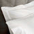 Optic White 440 Thread Count Sateen Sham Pairs side view